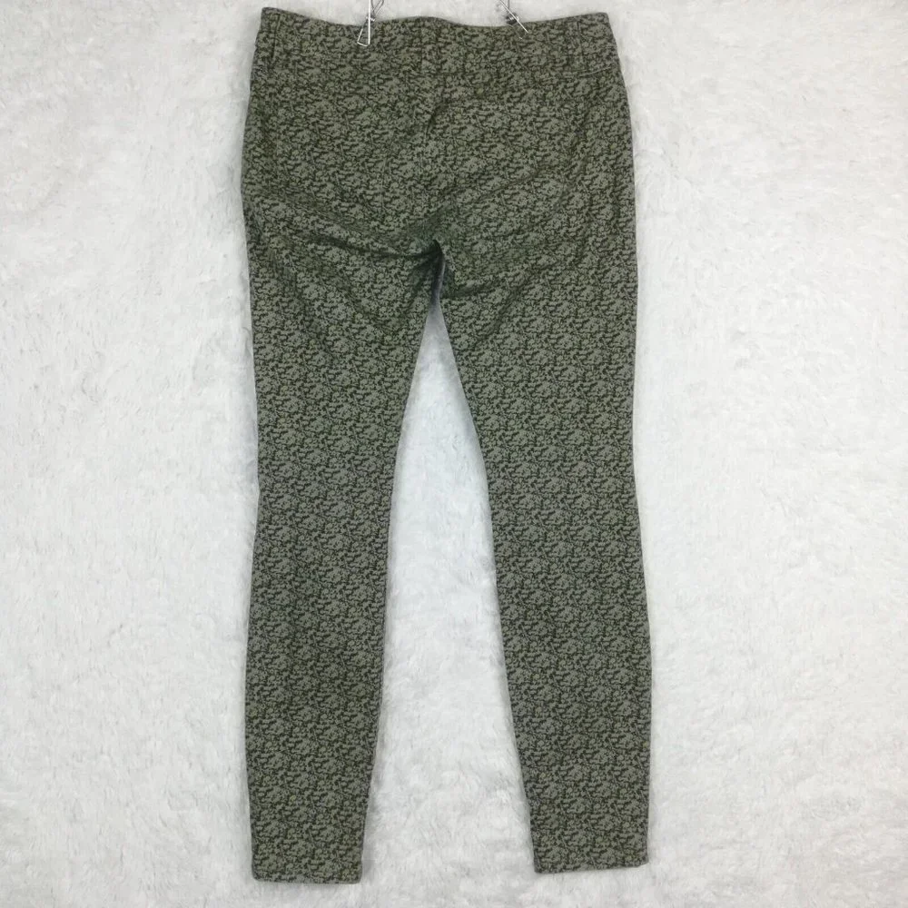 Cabi Womens‎ Jeans Skinny Denim Green Ditzy Floral Stretch Low Rise 4